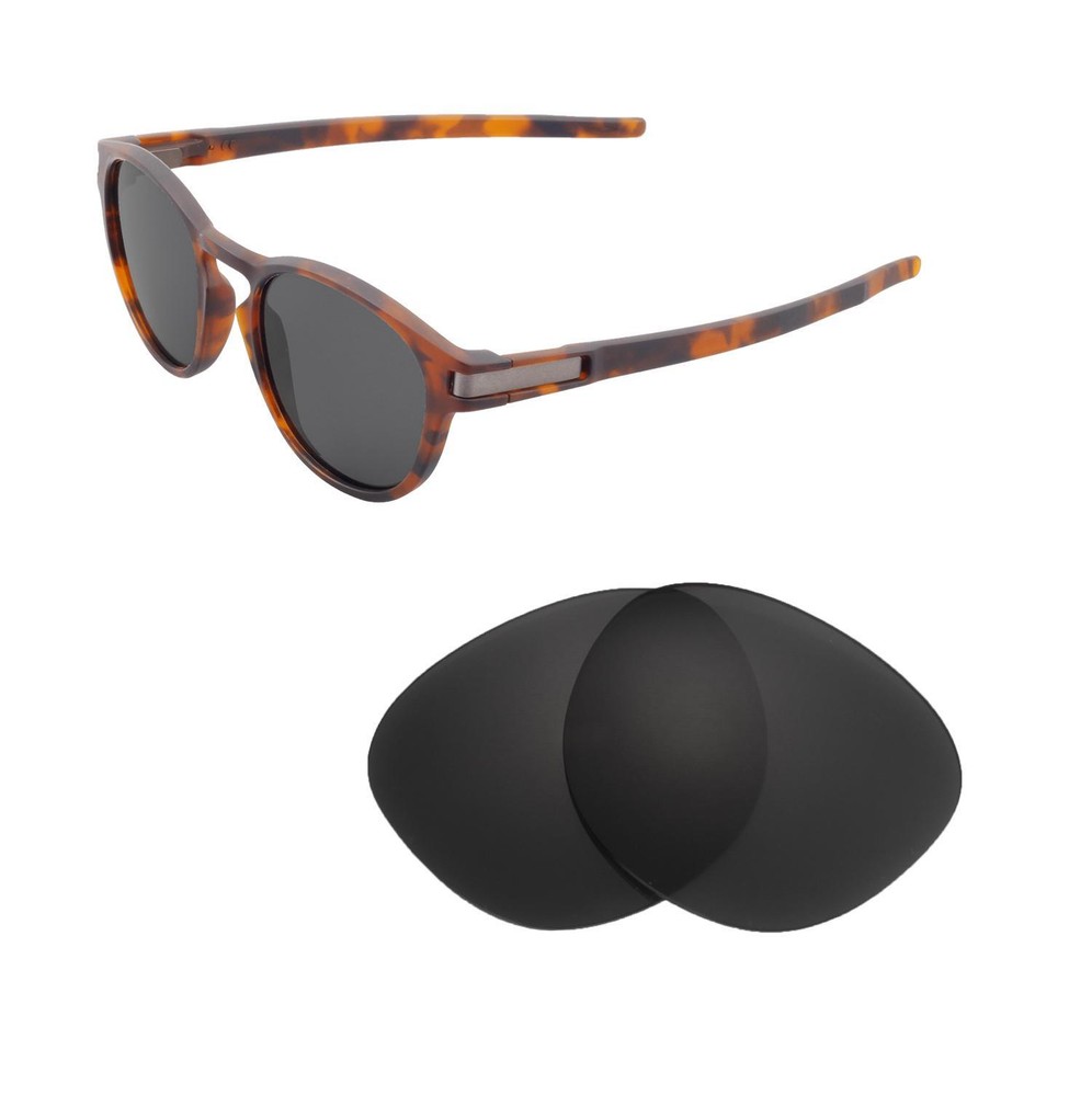 Walleva Black Polarized Replacement Lenses For Oakley Latch Sunglasses