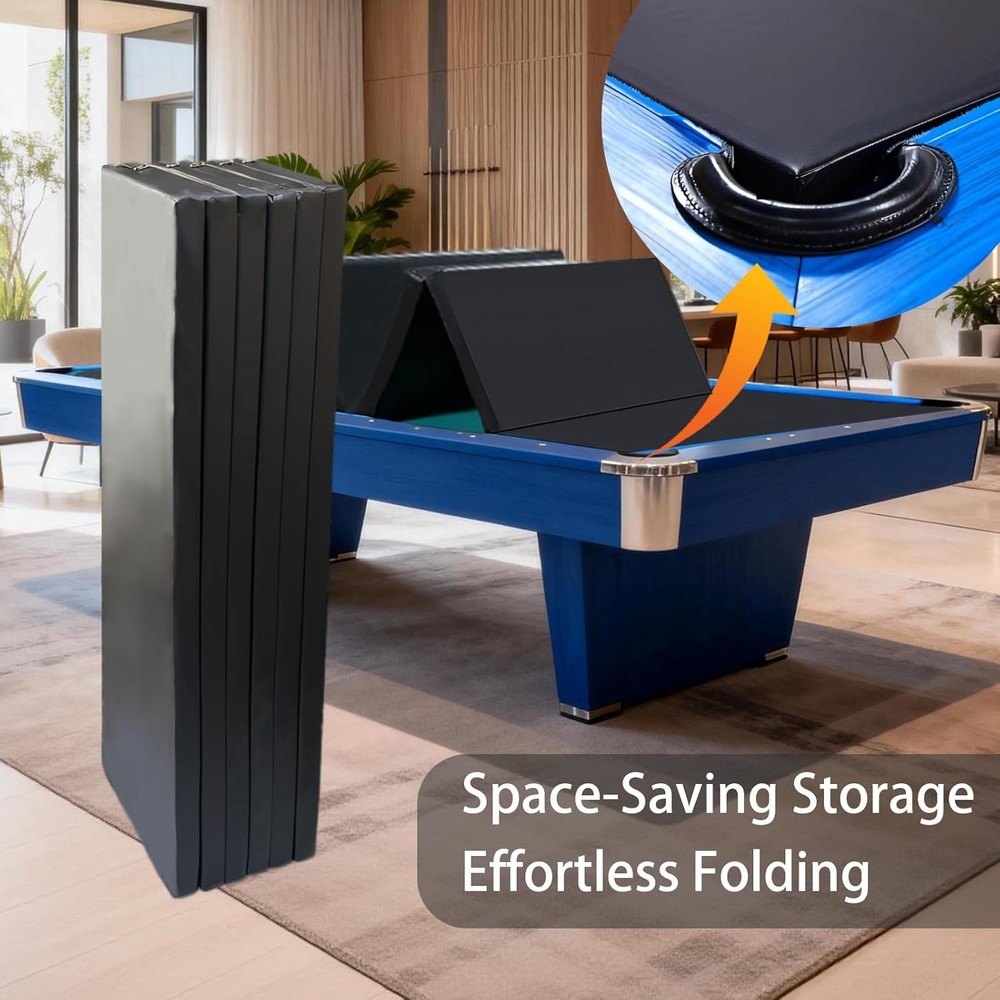 8ft Pool Table Insert - Convertible Foldable Top Transforms to Dining & Game Tab
