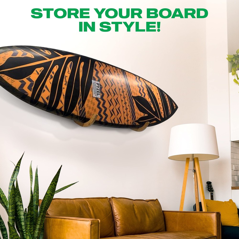 COR Surf Wood Surfboard Rack - Longboard & Shortboard Wall Mount Storage