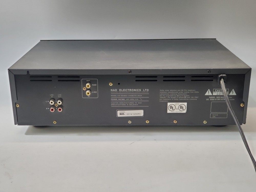 NAD 616 STEREO DOUBLE CASSETTE DECK, Read Description