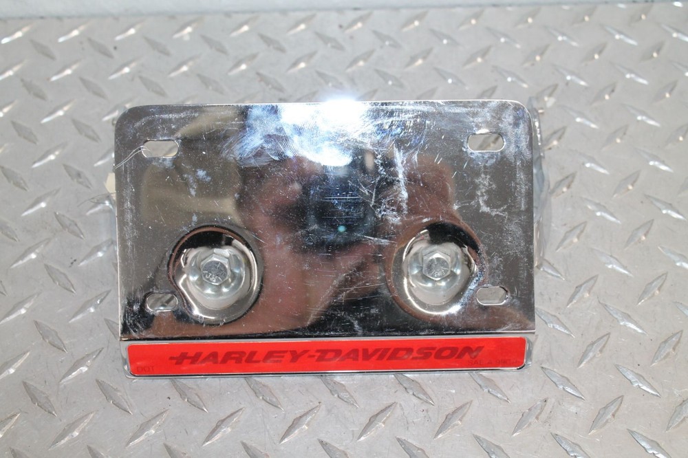 HARLEY-DAVIDSON OEM CHROME LICENSE PLATE HOLDER MOUNT BRACKET