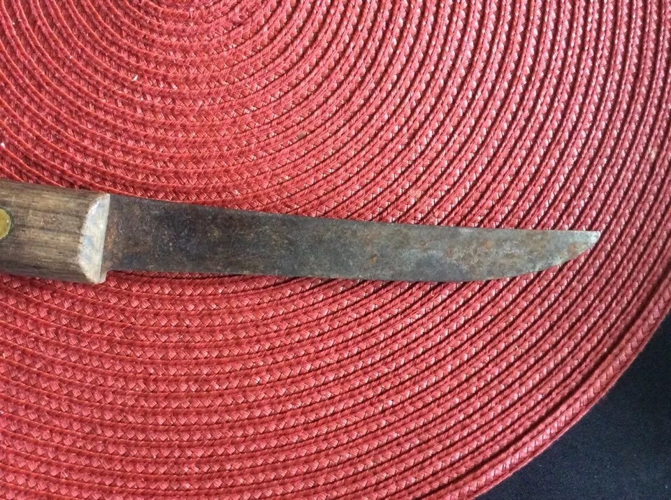 Vintage Curving Knife with Wooden Handle