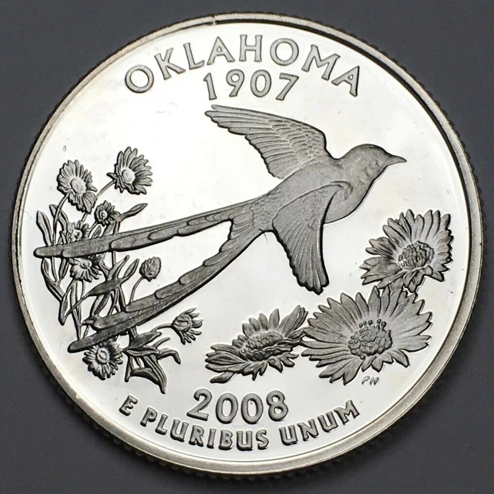 2008 S OKLAHOMA PROOF  STATE QUARTER