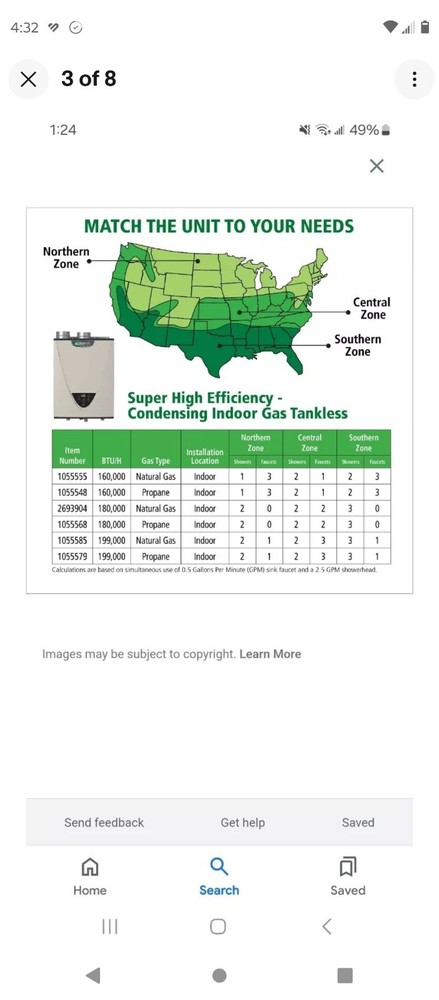 ao smith tankless water heater gt15-540-ni 199000 btu