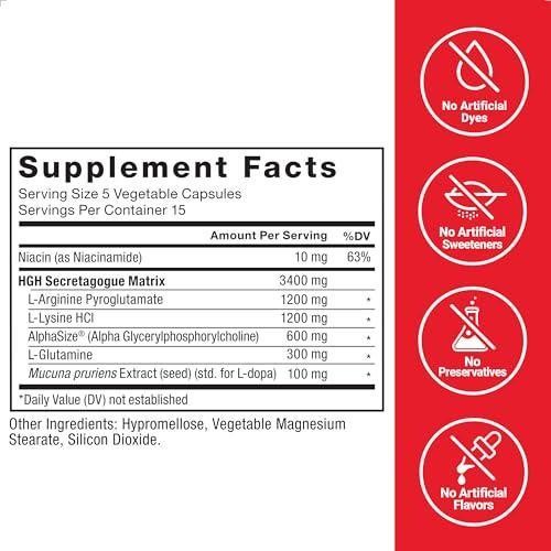 Force Factor Prime Hgh Secretion Activator, Hgh Supplement for Men with Studied
