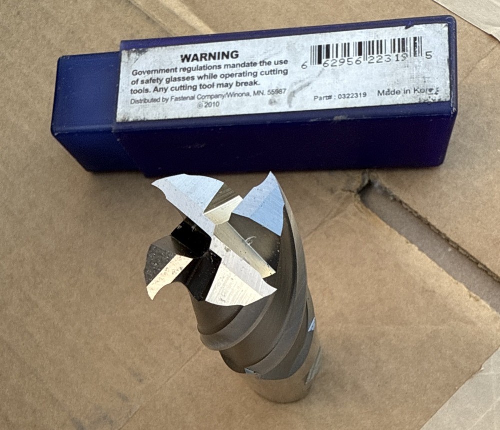 FMT 4 HSS END MILL SINGLE END REGULAR LENGTH, 1” DIAMETER, 4.5”LENGTH