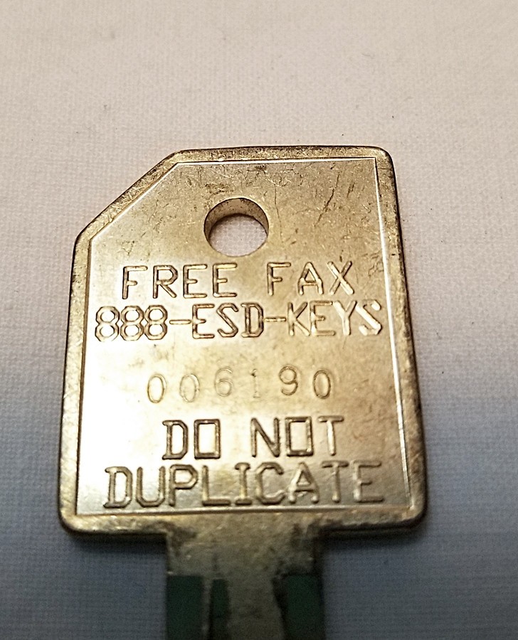 ESD XD Laundry Machine Coin Box and Access Panel Keys - Code 006190 - PAIR