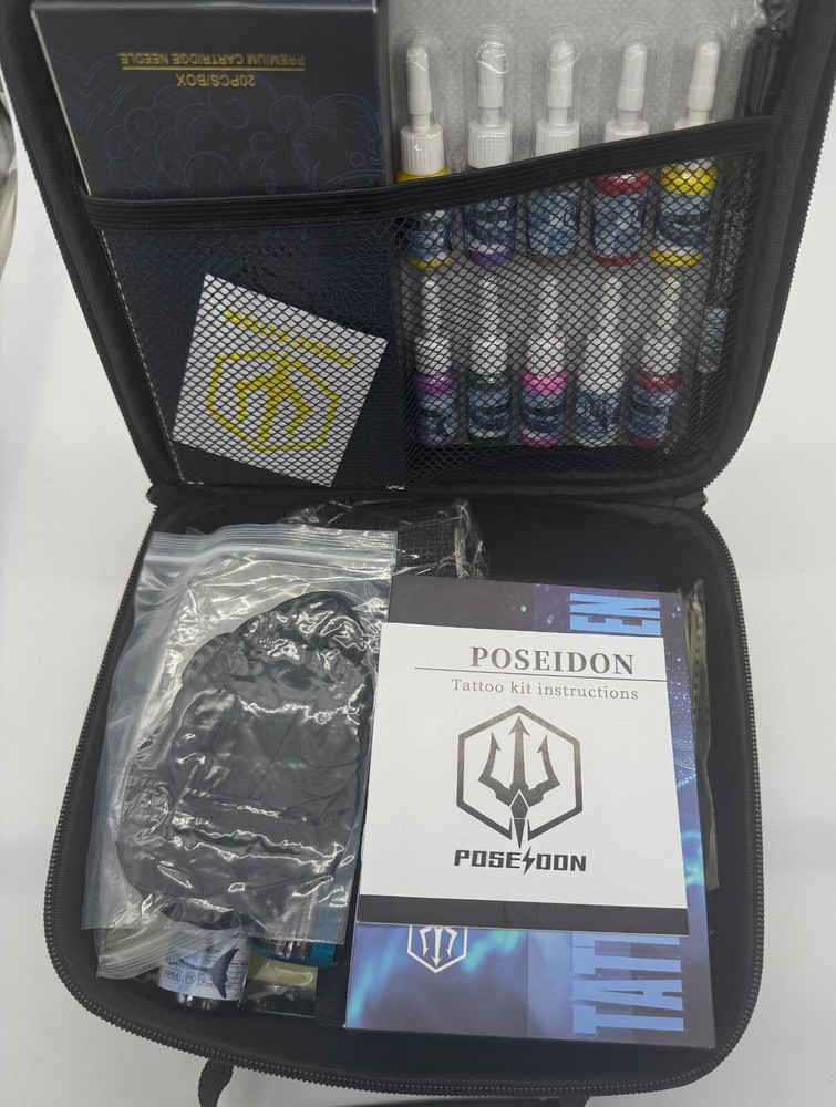 POSEIDON Wireless Tattoo TU25, Complete Kit! For Beginners and Pros