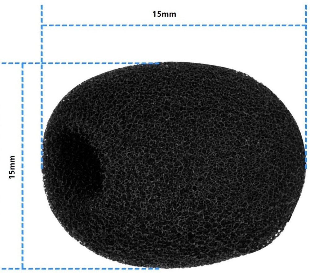 5 Pack Mini-size Lapel Headset Microphone Windscreen Cover Sock mic Foam, Black