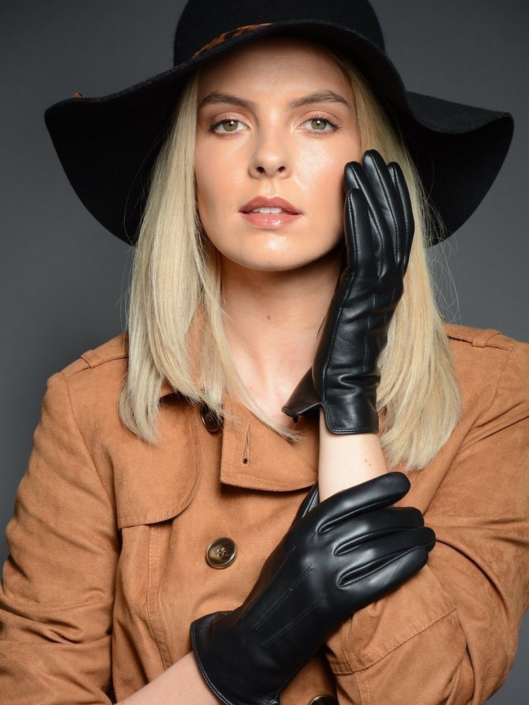 LADIES LEATHER 3 POINTER GLOVES
