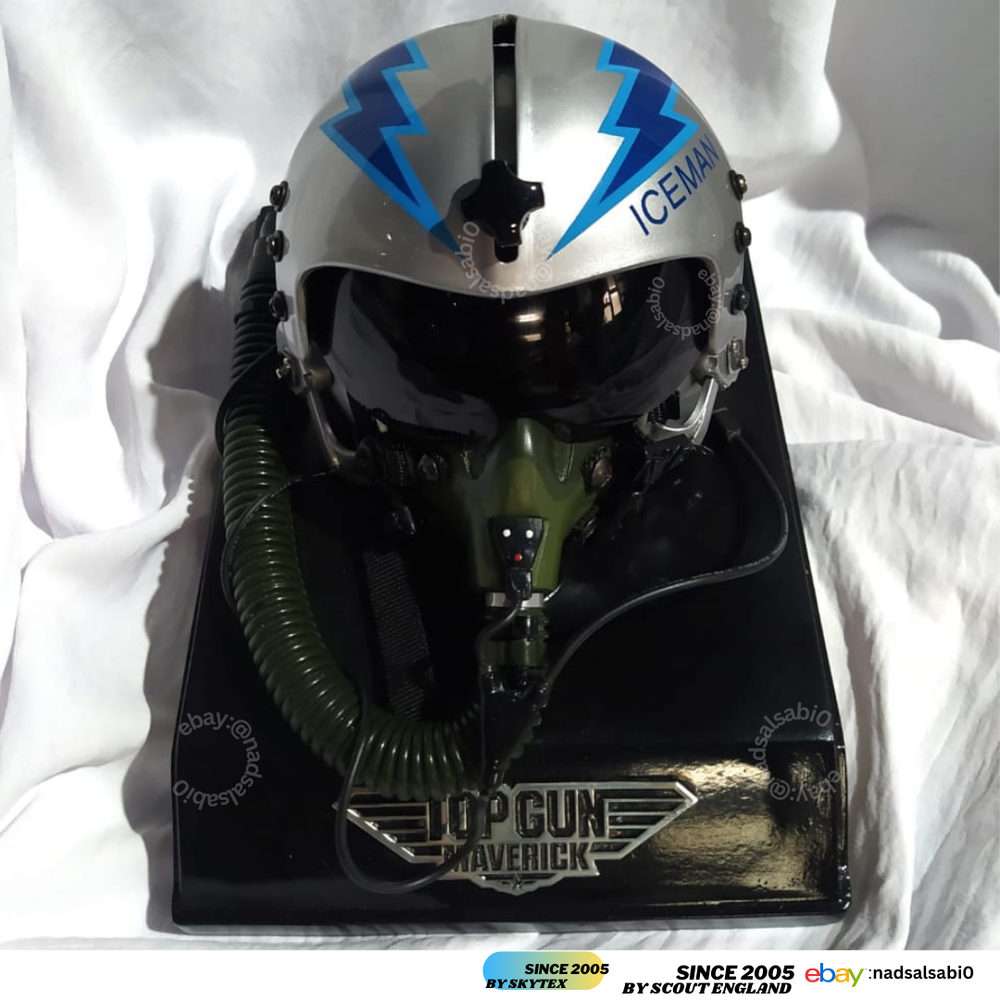 ICEMAN TOP GUN MINI PILOT HELMET + OXYGEN MASKER + DISPLAY (Or Request Marcking)