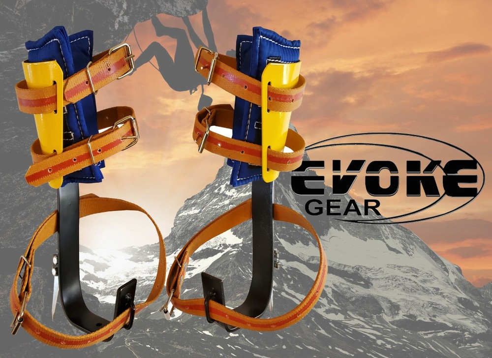 Evoke Gear Tree Climbing Spike/Spur Set Climber Tree + Pole Graffs Synthetic