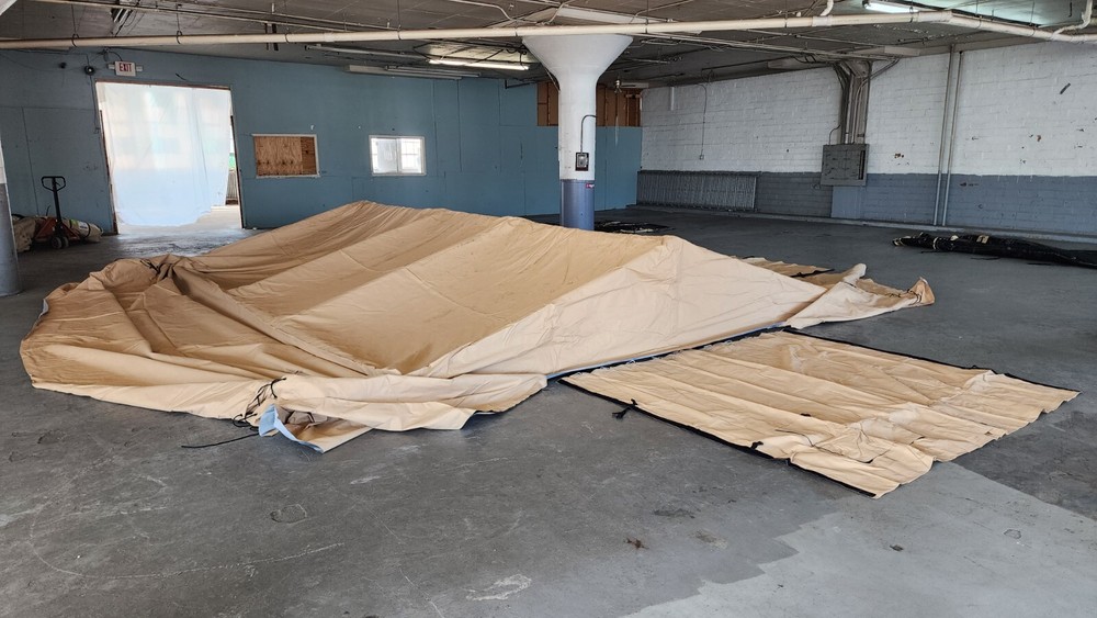Mobile Shelter Systems Expeditionary STF Warehouse System Frame and Tent