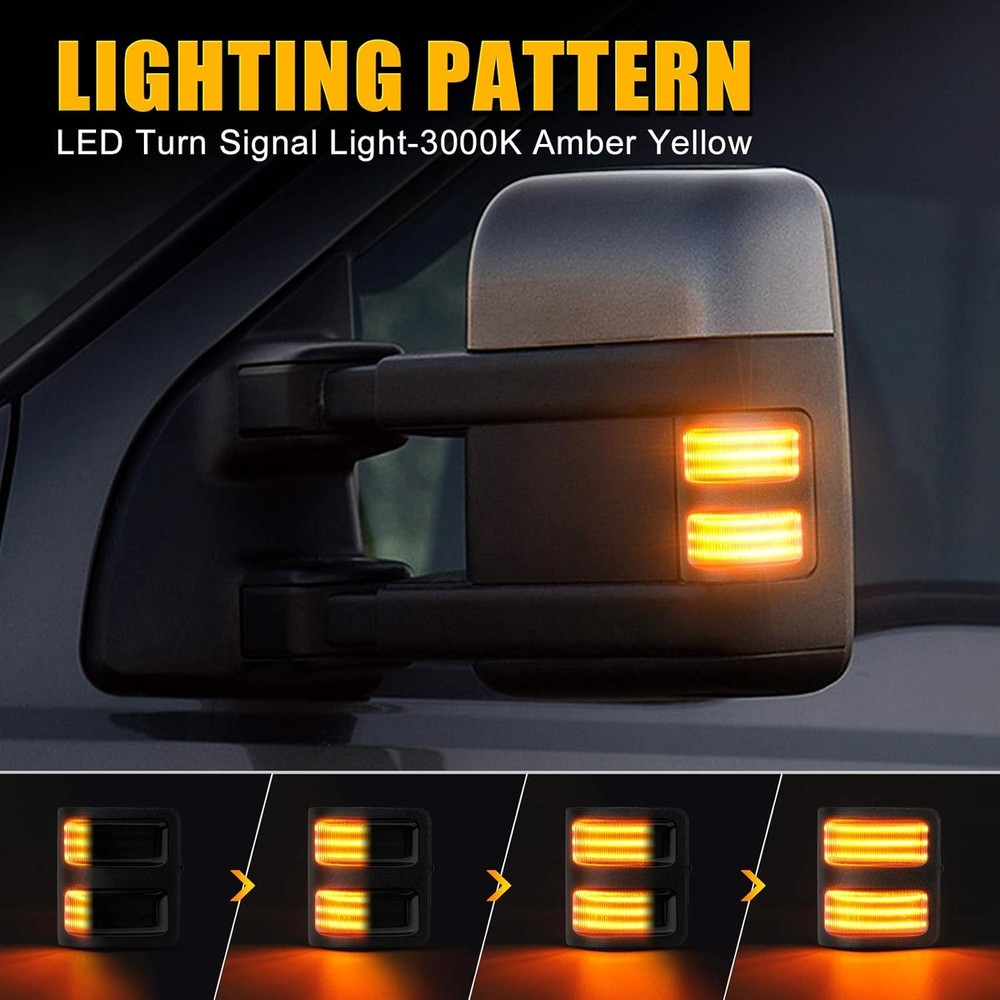 SUPAREE LED Sequential Switchback Side Mirror Marker Running & Turn Signal Light