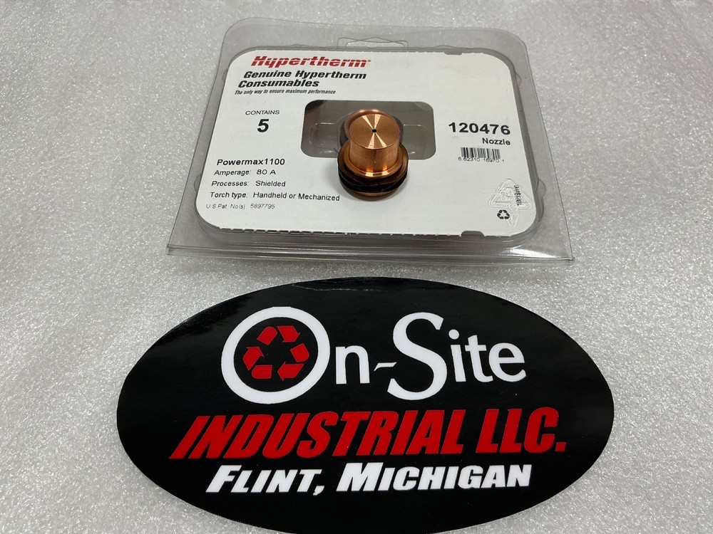 HYPERTHERM 120476 PLASMA CUTTER SHIELDED NOZZLE PACK OF 5
