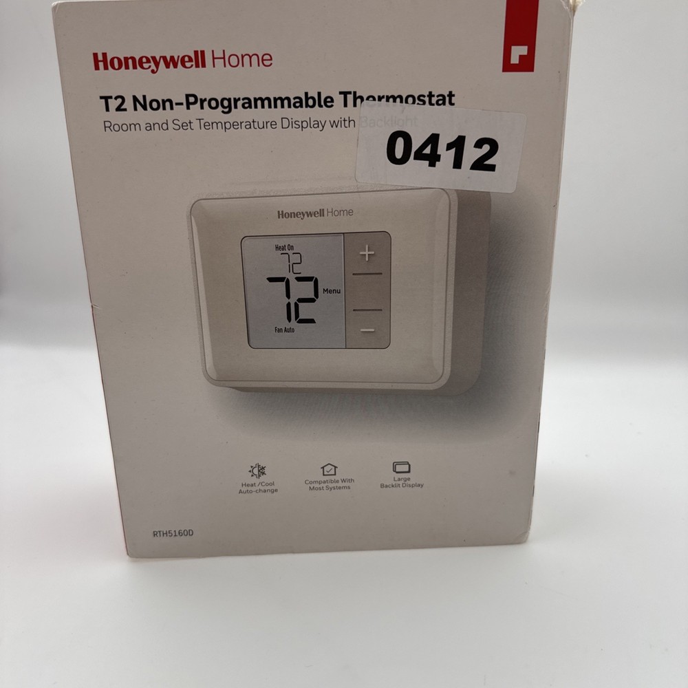 Honeywell Home RTH5160 Horizontal Digital Display Non-Programmable Thermostat