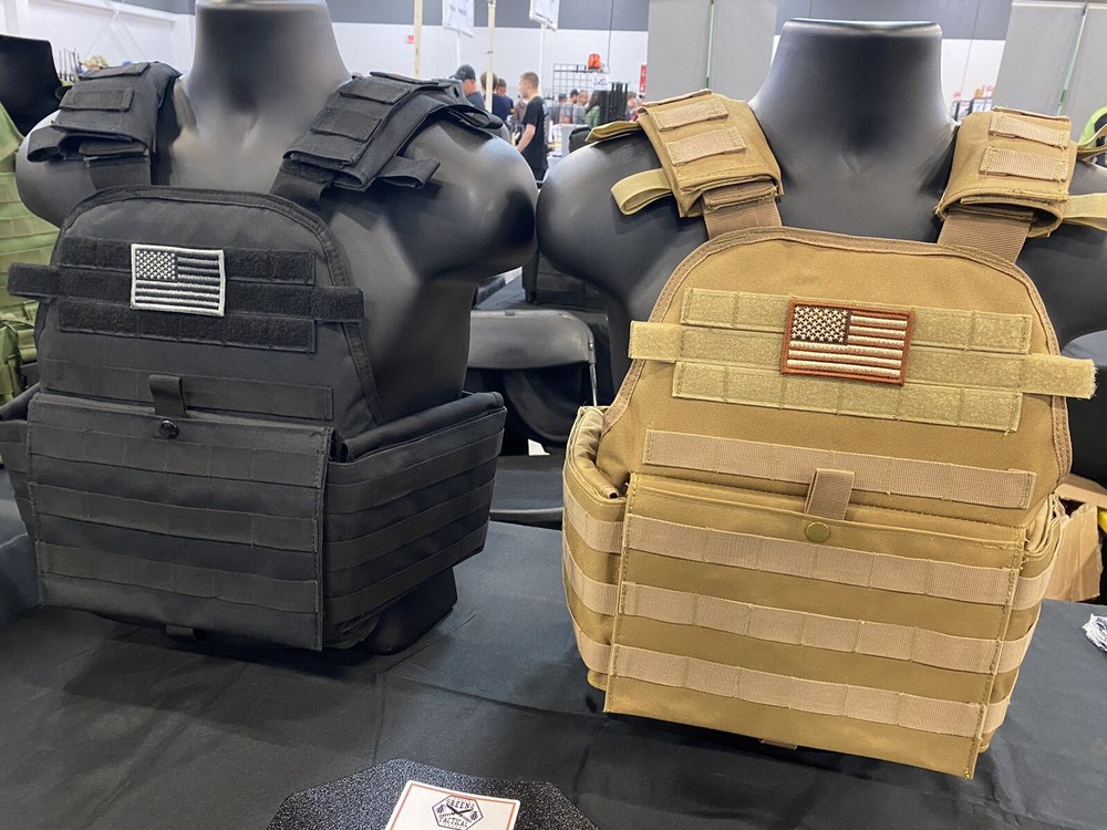 Tactical Vest BLACK Plate Carrier Rig- Adjustable.