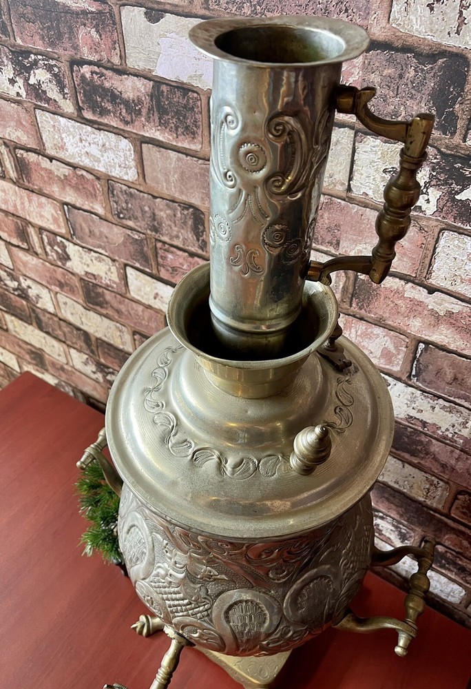 ANTIQUE MOROCCAN SAMOVAR 29.5” TALL