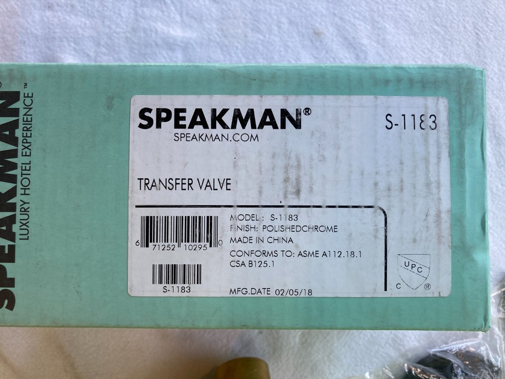 Speakman S-1183 Brass Valve Only