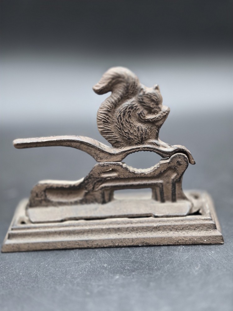 Vintage Metal Cast Iron Squirrel Nutcracker
