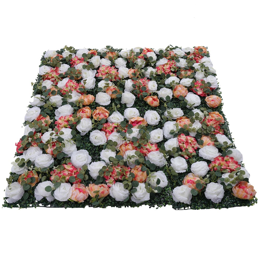 6Pcs Artificial Flower Wall Panel Flower Panel Wedding Floral Prop Wall Panel