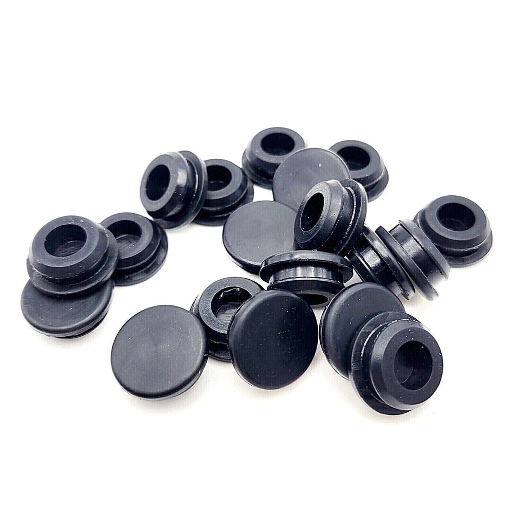 1/2" ID Rubber Panel Hole Plug for 1/8" Thick Wall 5/8" OD Solid Grommet 10 Pack