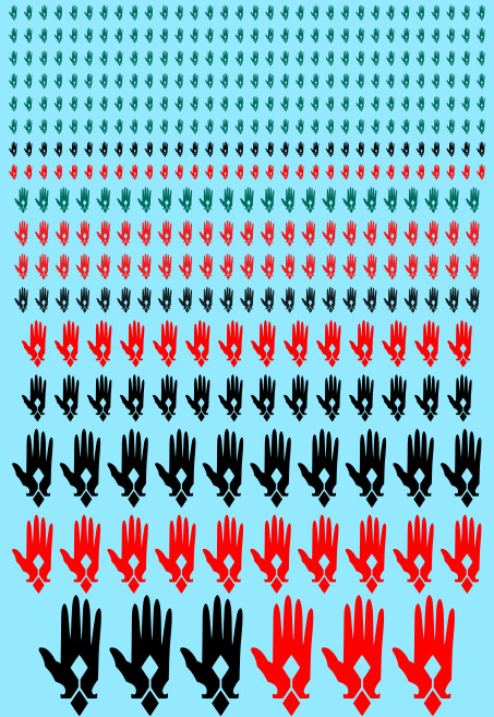 A6 - Alien Hands Transfer Sheet