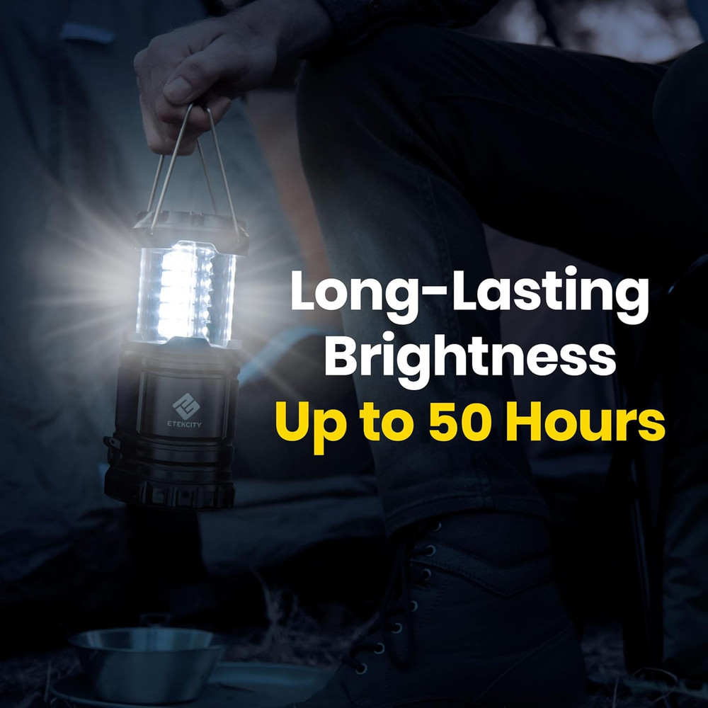 Camping Lanterns for Power Outages 4 Pack, Flashlight for Camping Essentials,...