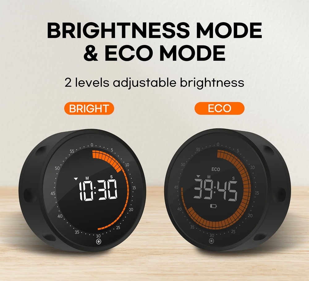 Visual Digital Timer - 60 Min Countdown & Count Up, Large LED Screen with Red...