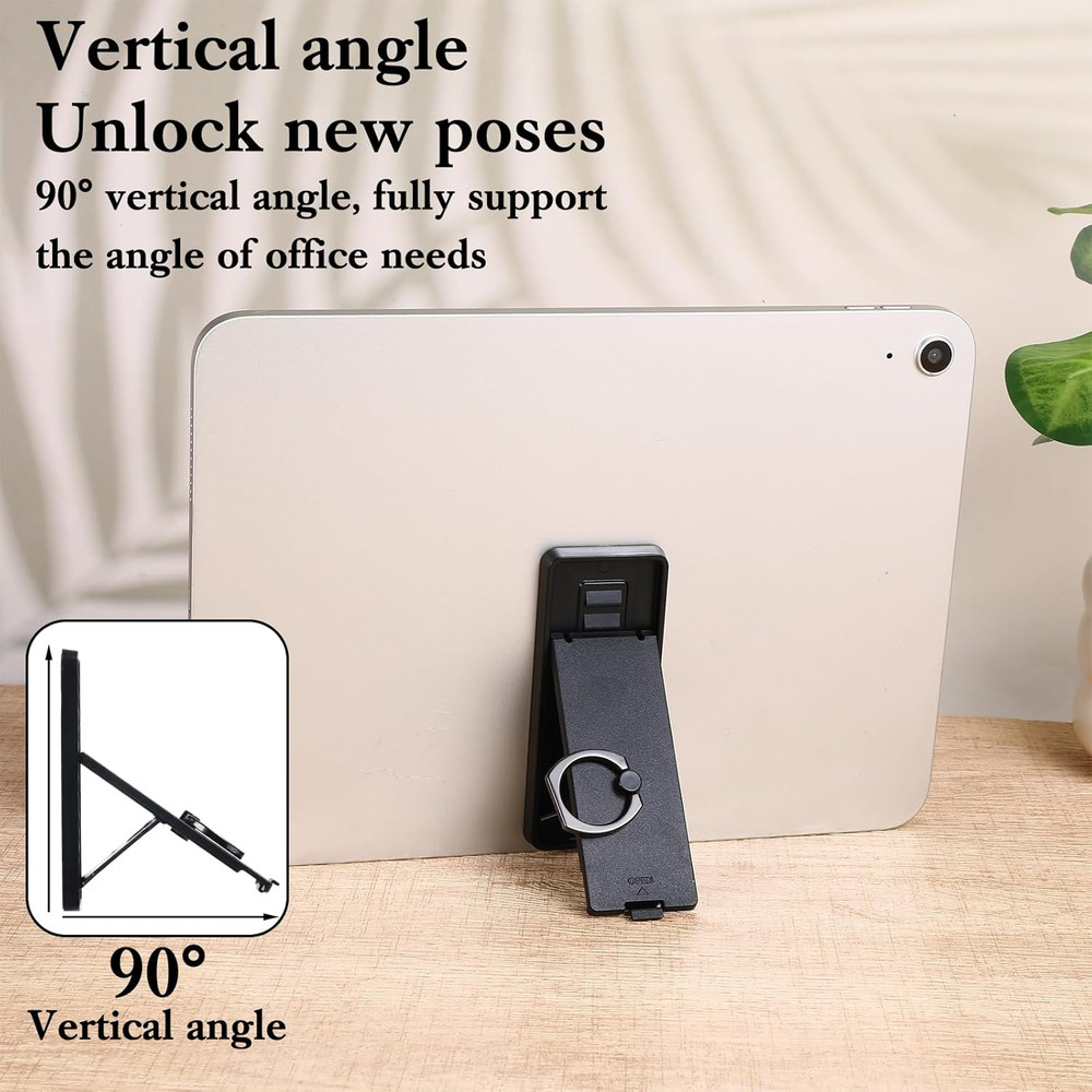 Universal Tablet Ring Holder Black Tablet Stand Foldable Multi Angle Tablets Gri