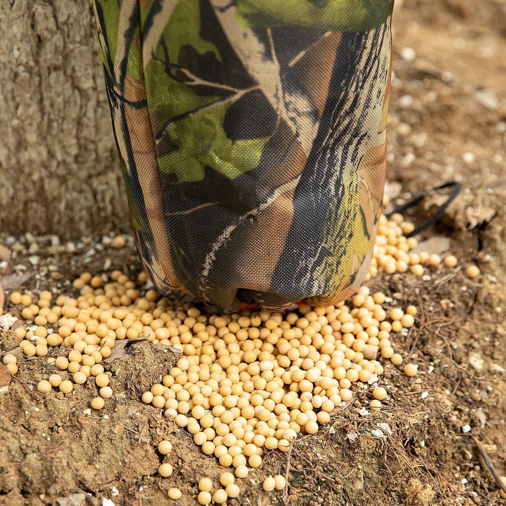 Adjustable Camo Feeders-100 Lb Tree Hugger Gravity Deer Feeder with Adjustable