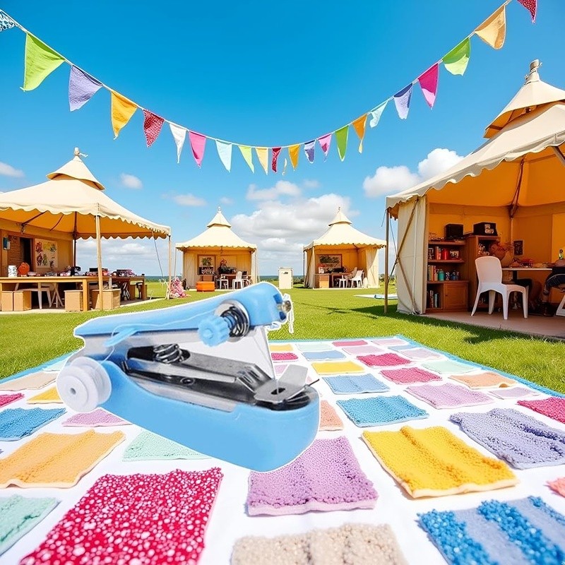 Handheld Mini Sewing Machine Portable Manual Stitching Tool Small Projects New