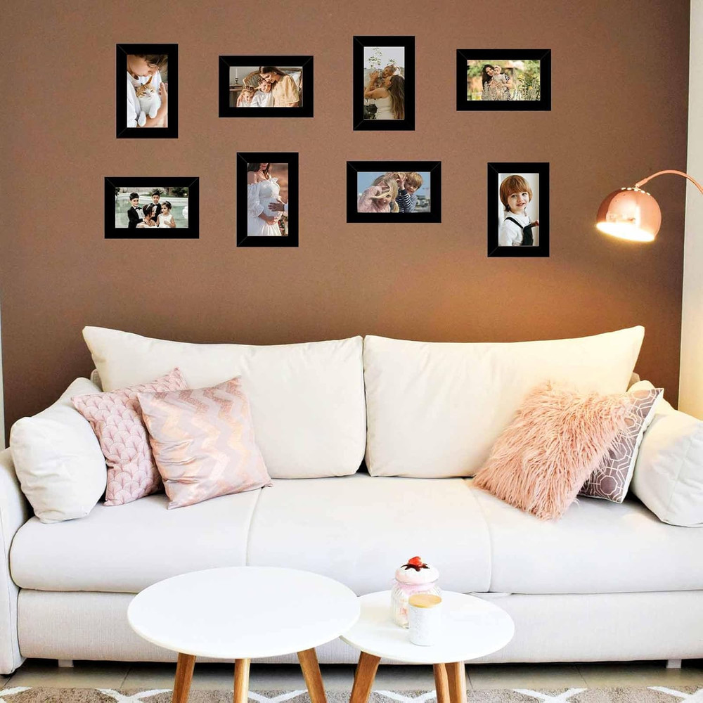 2-Pack 3x5 Black Picture Frames Wall Hanging & Tabletop Photo Frame Set