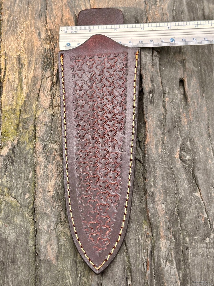 Custom Engraved Pure Leather Belt Loop Sheath for Fixed Blade & Dagger