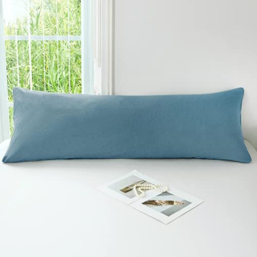 Super Soft Pillowcase - Washed Microfiber Body (20" x 54") Grayish Blue