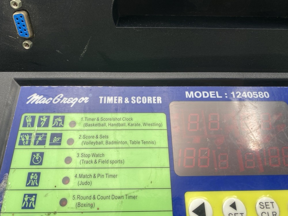 MacGregor 1240580 Electronic Scoreboard Timer Scorer w/ Remote | No AC Adapter