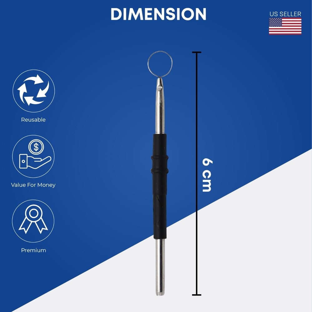 Reusable Loop Electrodes - 1/4" Loop | Electrosurgical | Standard 3/32" Shaft
