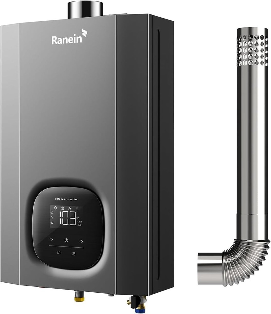 Ranein Propane Gas Tankless Water Heater, Indoor Max 4.3 GPM, 100,000 BTU