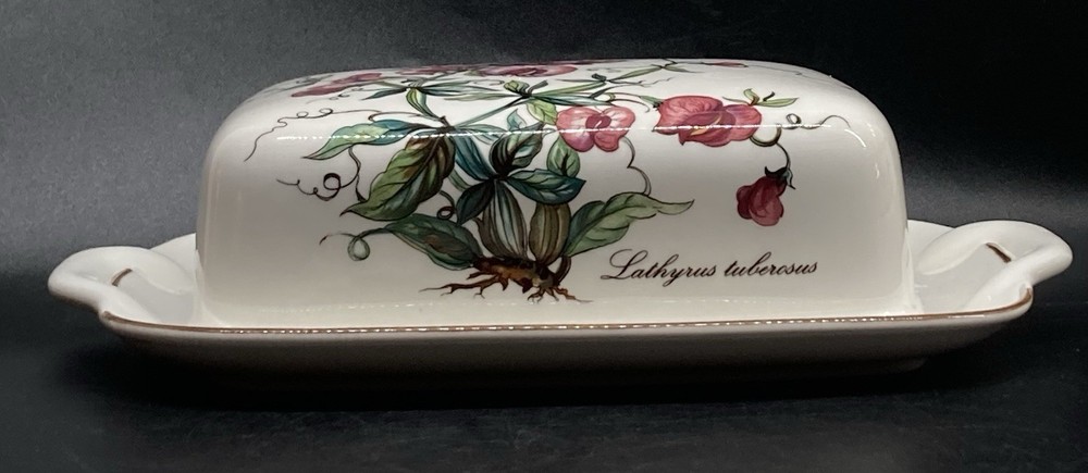 BOTANICA Villeroy & Boch 8 7/8" Rectangular Butter Dish Lathyrus Tuberosus