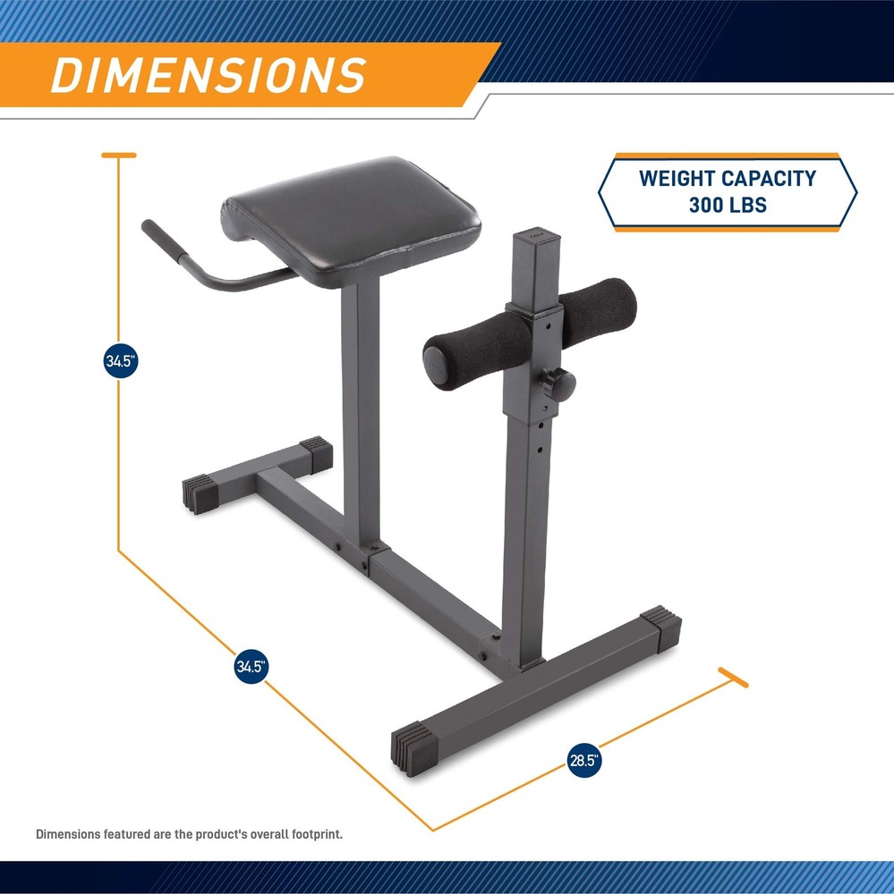 Marcy Adjustable Hyper Extension Bench Standard