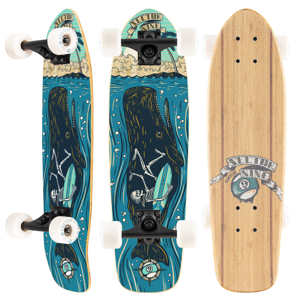 Sector 9 Bambino Moby Kicktail Cruiser Longboard Complete