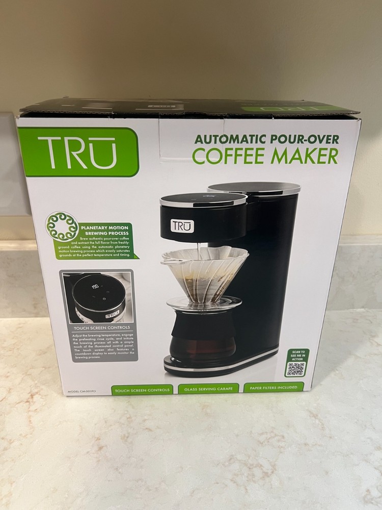 TRU Automatic Pour Over Coffee Maker w/ Digital Controls - New