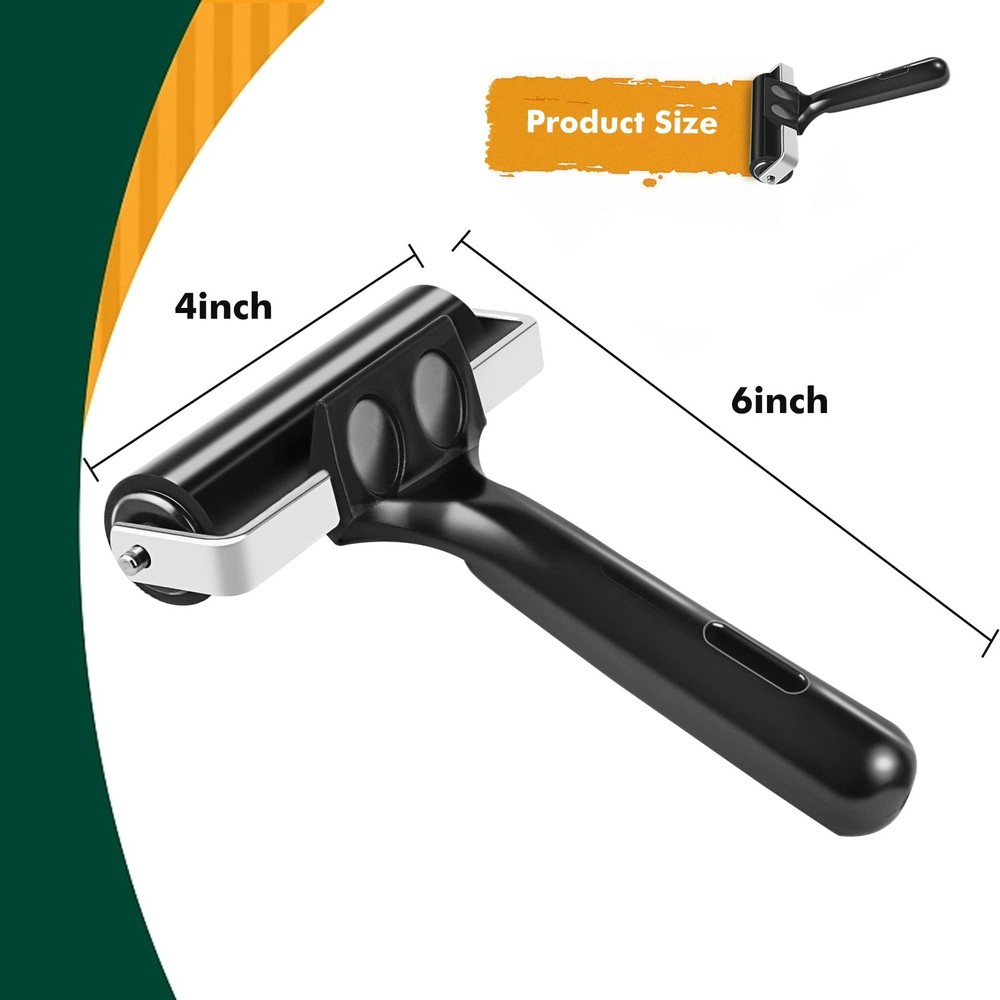 4 Inch Rubber Roller Brayer Rollers for Crafting, Hard Rubber Rollers for Pri...