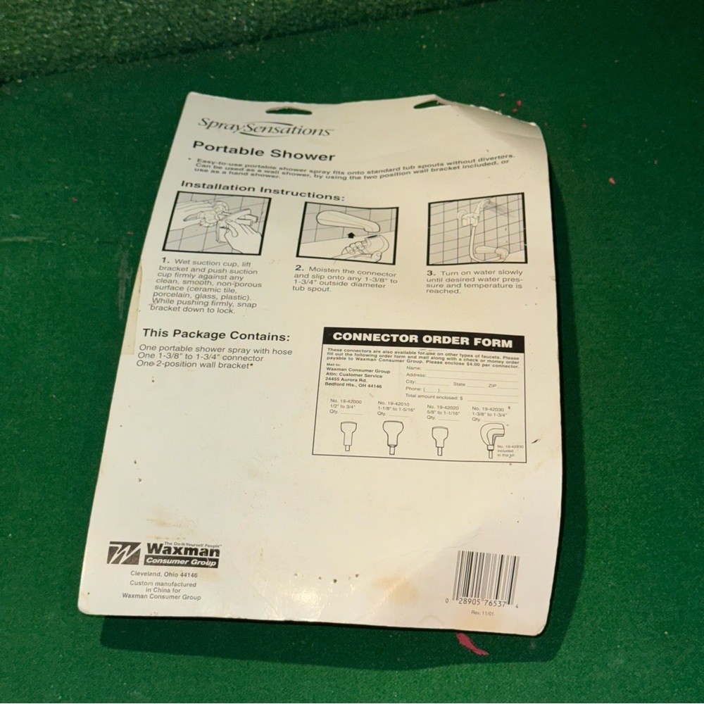 Spray SensationsPportable Handheld Shower Sprayer