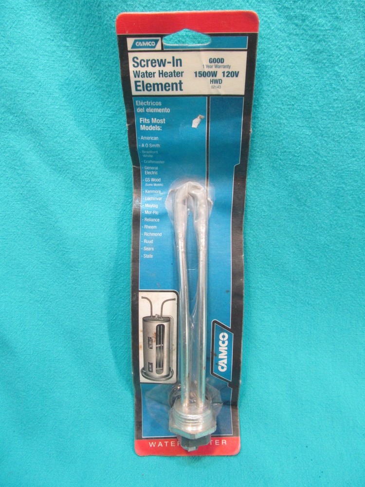 CAMCO SCREW-IN WATER HEATER ELEMENT 1500W 120V HWD 02143