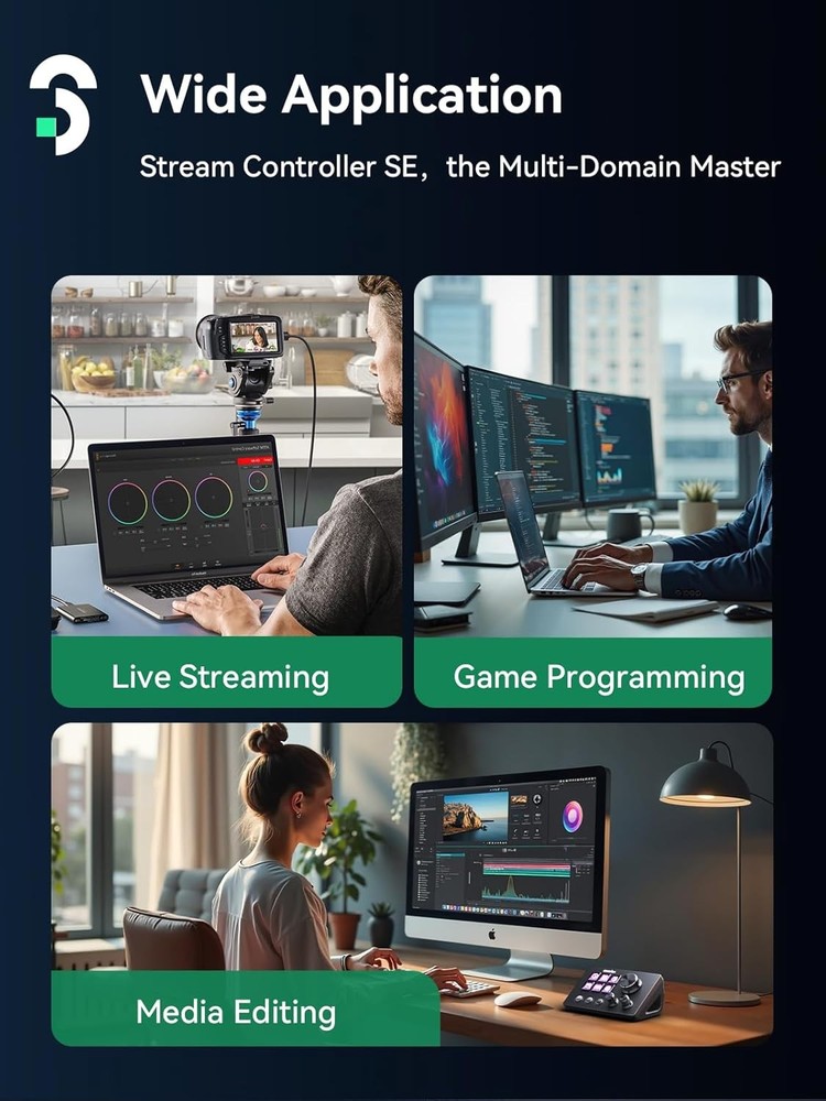 SOOMFON Stream Controller SE 6 Key LCD Macro Deck for OBS Twitch PC Mac