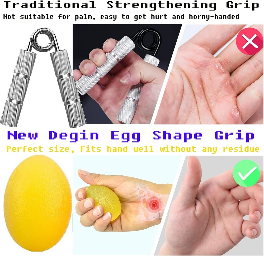 Hand Exercise Squeeze Balls, Grip Strength Trainer, Finger Recovery Kit, Improve