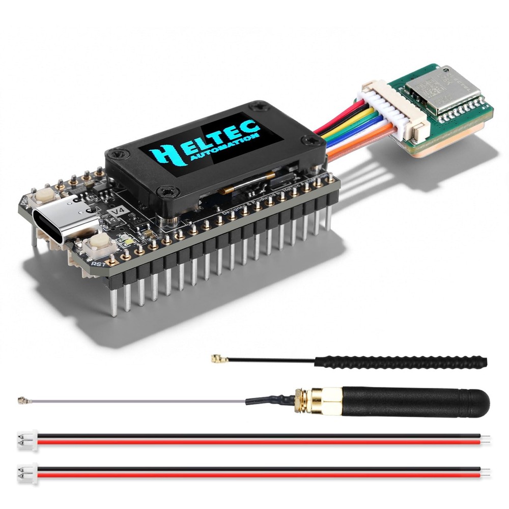 WiFi LoRa 32 V4 ESP32 Development Board with OLED Display, GPS Module, 27dBm ...