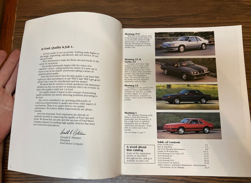 1984 Ford Mustang Catalog