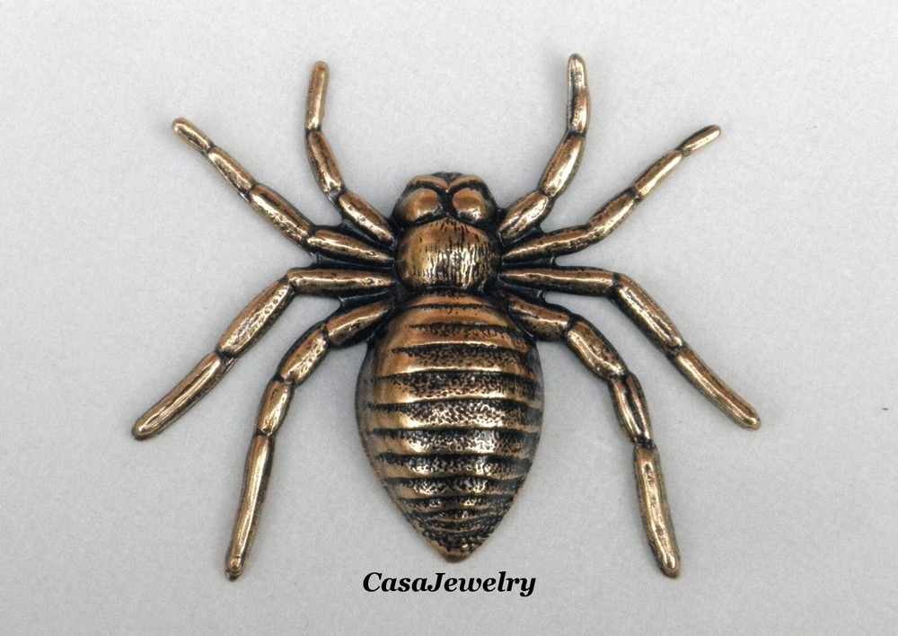 #4132 LARGE ANTIQUED GOLD SPIDER COMPONENT - 1 Pc